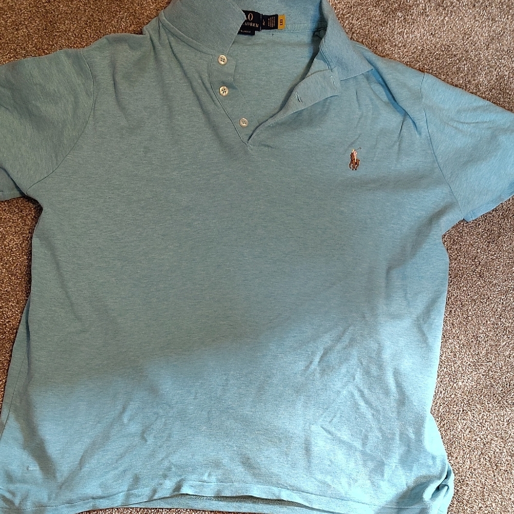 Polo Ralph Lauren Light Blue Polo Shirt With Multi-colored Pony Logo